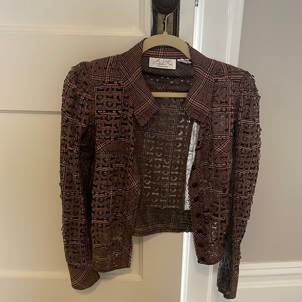 Plaid Lasercut Thin Jacket - image 1